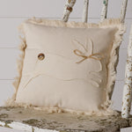 Bunny Patch Pillow With Fringe