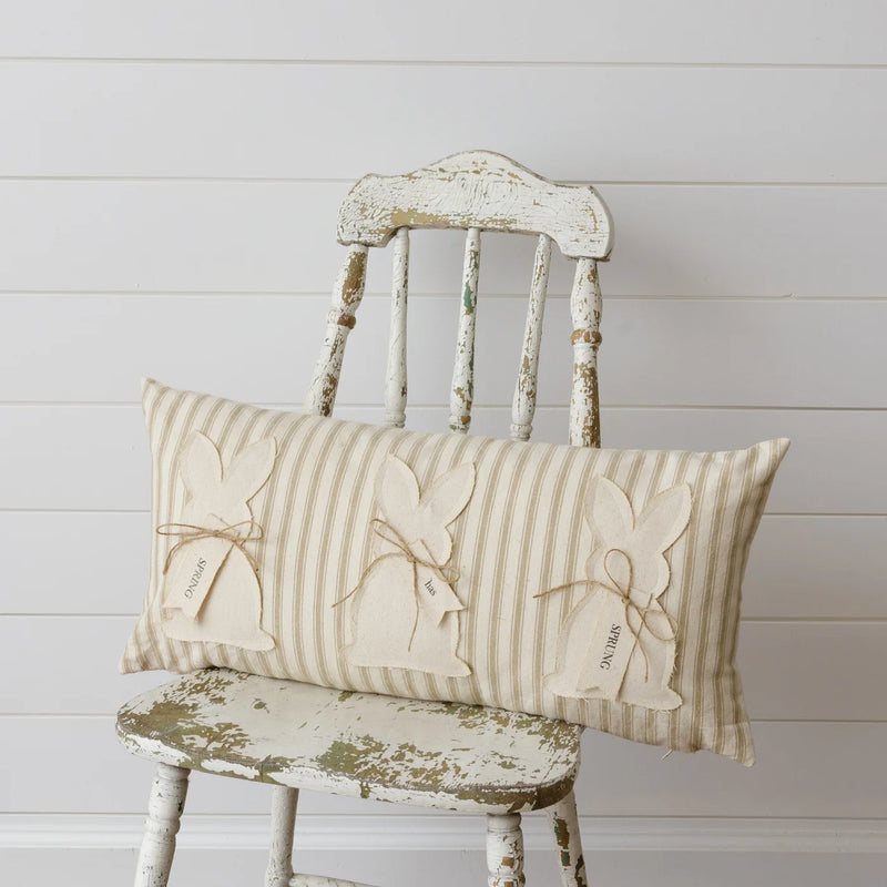 Spring Has Sprung Bunnies Pillow - Vintage Crossroads