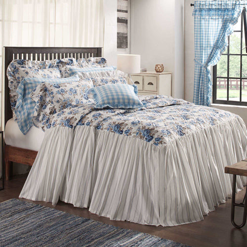 Annie Blue Floral Ruffled Bed Collection VHC Brands
