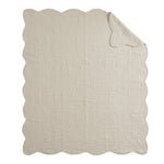 Tuscany Quilted Throw with Scalloped Edges Olliix