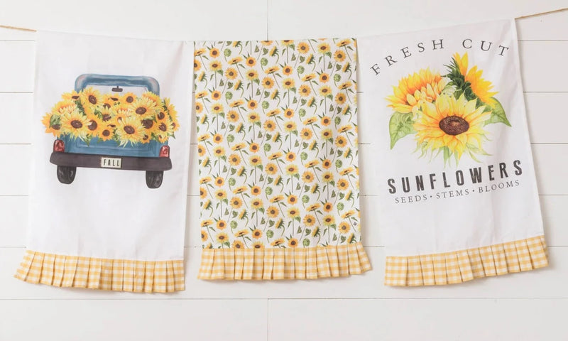 Fresh Cut Sunflowers Tea Towel Audrey's