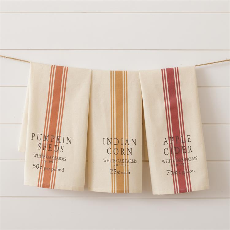 Pumpkin, Apple, Corn Tea Towels Audrey's