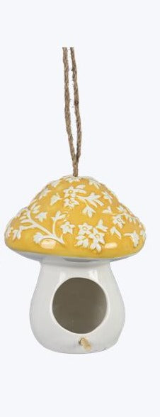 Ceramic Mushroom Birdhouse Young's Inc