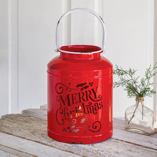 Red Merry Christmas Container