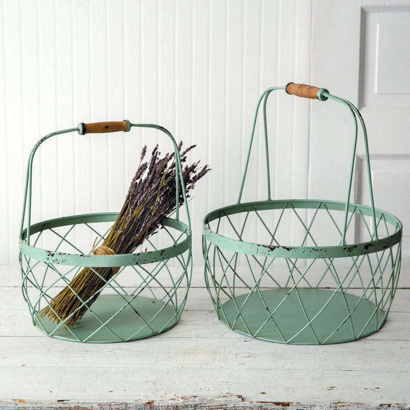 Robins Egg Wire Basket Ctw Home
