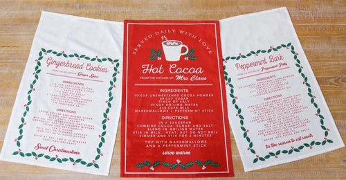 Christmas Recipe Tea Towels Audrey's