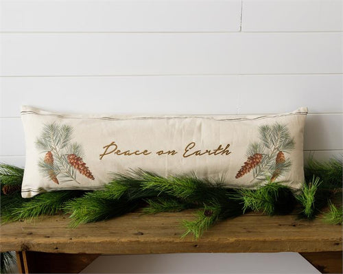 Embroidered Peace On Earth Pillow Audrey's