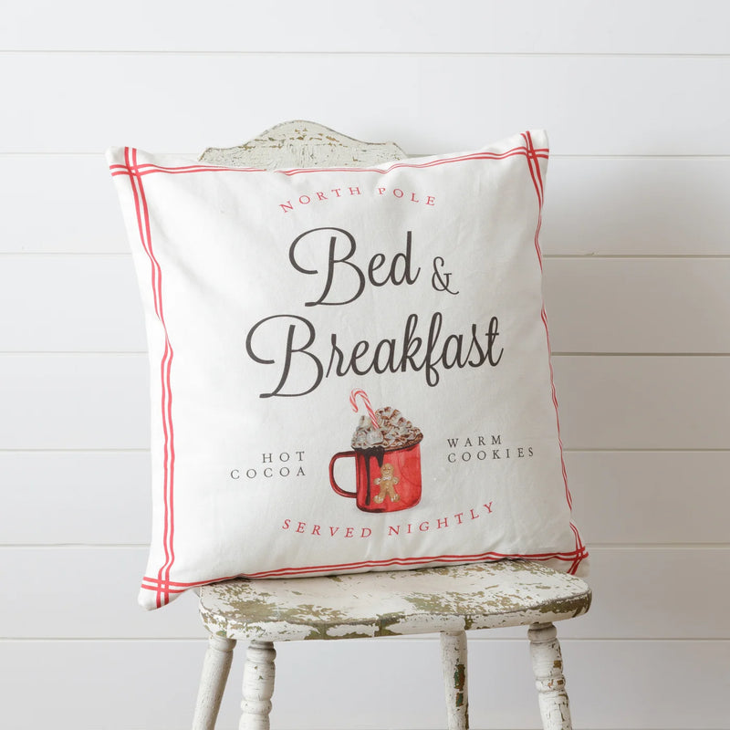 North Pole Bed And Breakfast Pillow Audrey's
