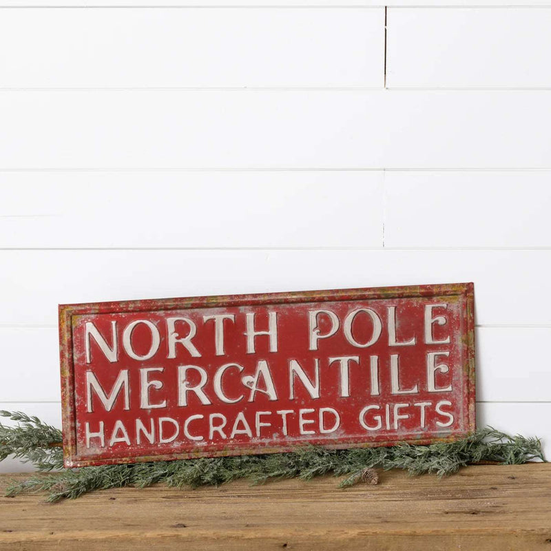 Embossed North Pole Sign Audrey's