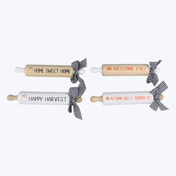 Mini Fall Wood Rolling Pin | Vintage Crossroads