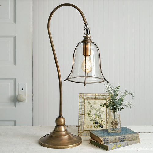 Antique Gooseneck Brass Lamp Ctw Home