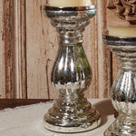 Mercury Glass Candle Pedestal The Country House