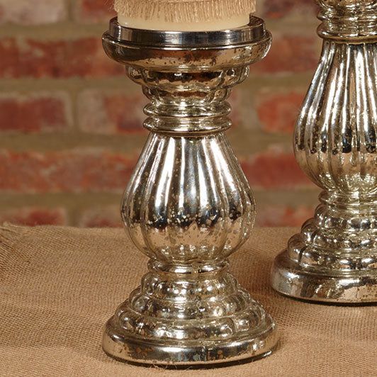 Mercury Glass Candle Pedestal The Country House