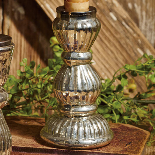Mercury Glass Taper Holder The Country House