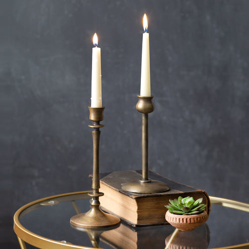 Brass Finish Taper Candle Holders Ctw Home