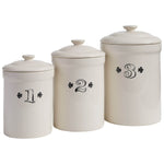 Ironstone Numbered Canister Set