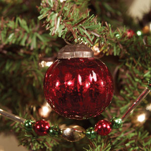 Ridged Mercury Glass Ornament
