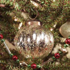 Ridged Mercury Glass Ornament