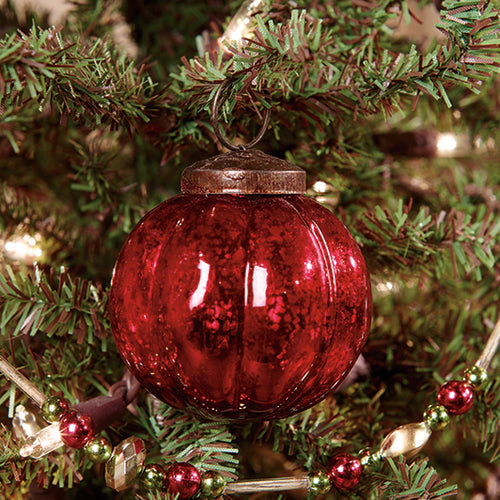 Ridged Mercury Glass Ornament