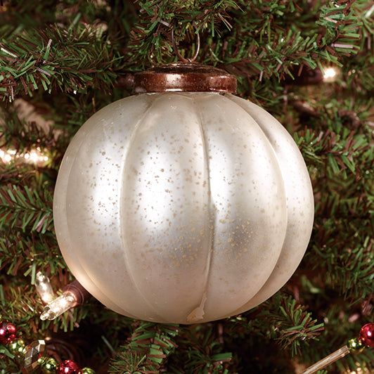 Ridged Mercury Glass Ornament