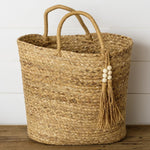 Water Hyacinth Woven Tote Bag - Vintage Crossroads