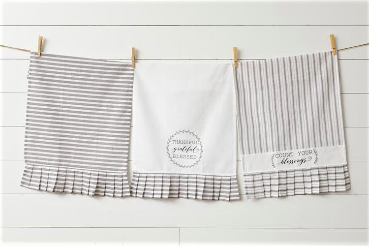 Thankful, Grateful, Blessed Tea Towels Audrey's