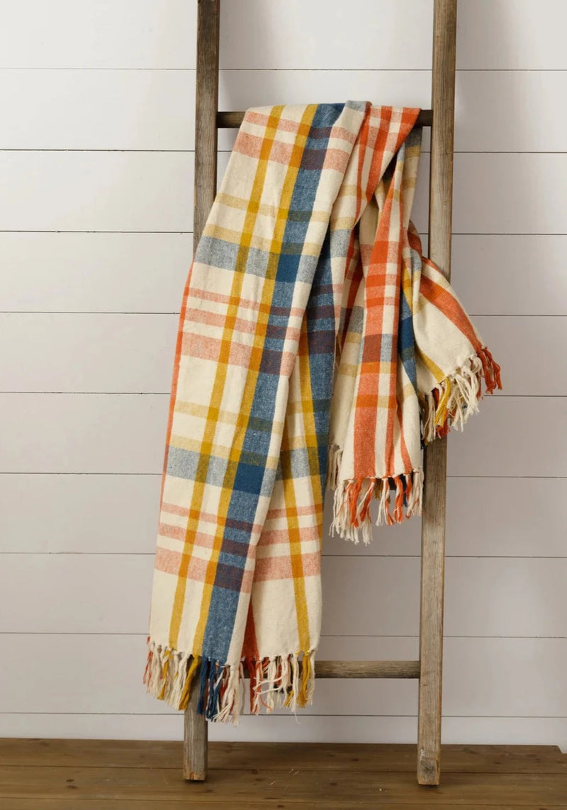 Fall Plaid Flannel Throw Blanket Audrey's