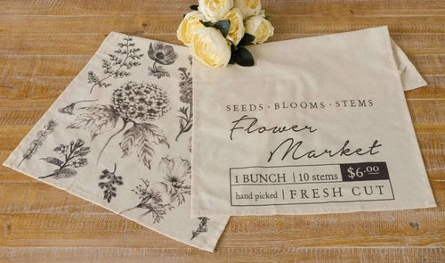 Botanical Flower Market Tea Towel Audrey's