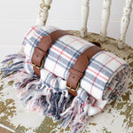 Red, White, and Blue Plaid Carry Along Throw