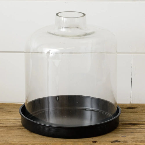 Candle Cloche With Tray - Vintage Crossroads