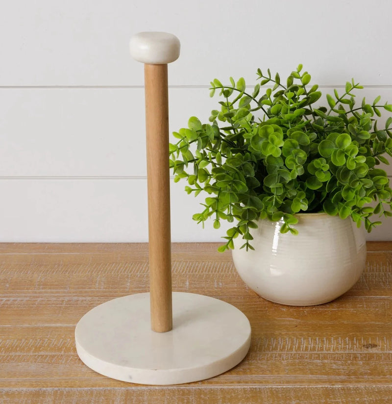 Marble And Wood Paper Towel Holder Audrey's