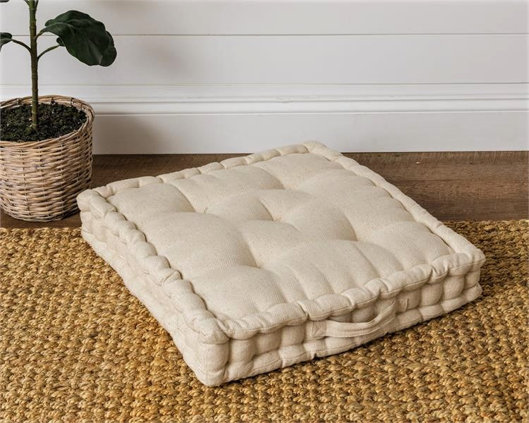 Cream Tufted Floor Cushion Audrey's