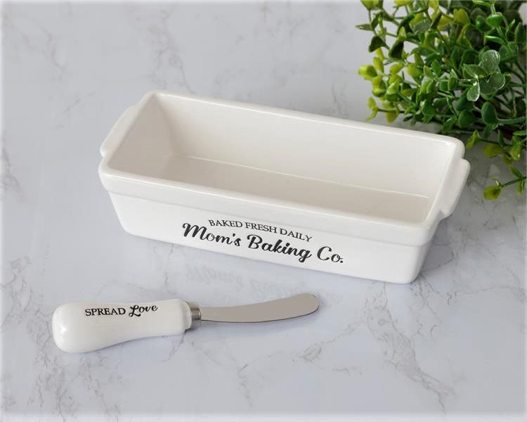 Mom's Baking Co. Butter Dish With Knife Audrey's