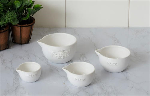 White Cottage Ceramic Measuring Cups Audrey's