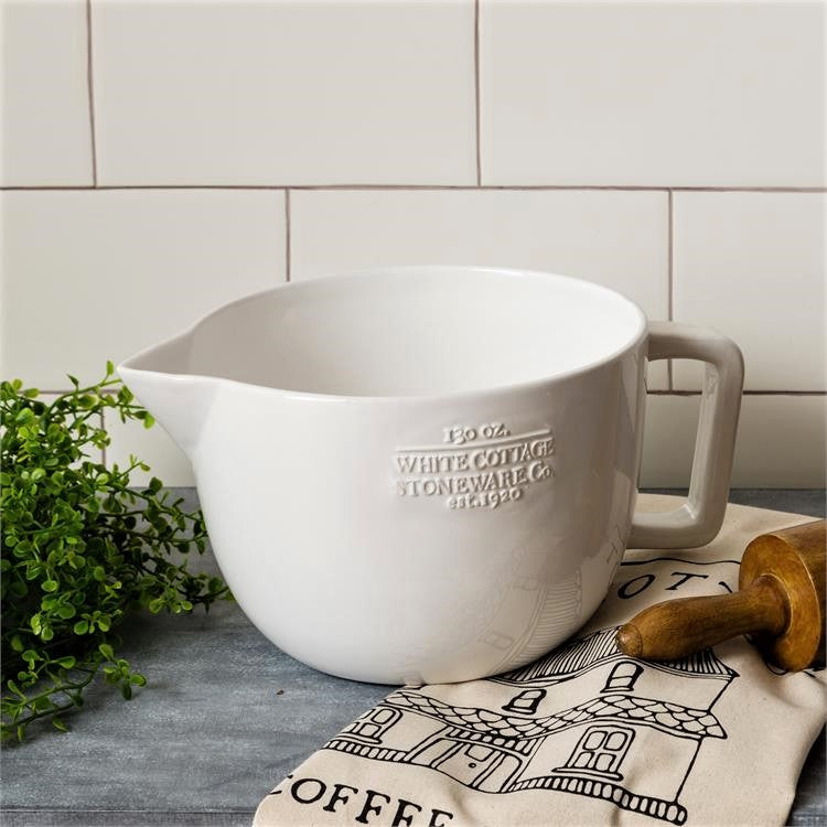 White Cottage Ceramic Batter Bowl Audrey's