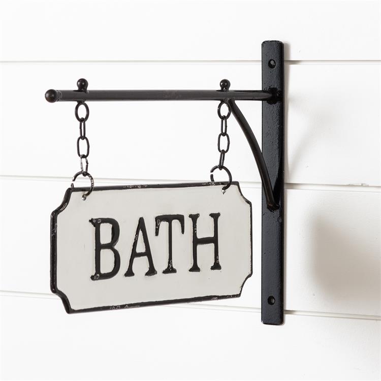 Hanging Tin Bath Sign Audrey's
