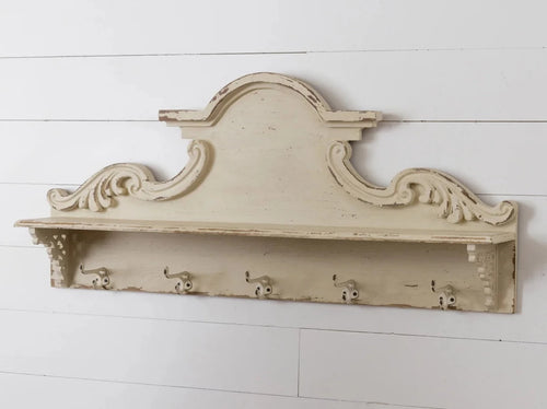 Crown Molding Shelf With Hooks Audrey's