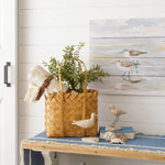 Handled Chipwood Tote Basket