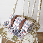 Red, White, and Blue Plaid Carry Along Throw