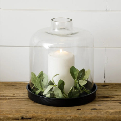 Candle Cloche With Tray - Vintage Crossroads