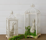 White Metal Birdcage Lanterns