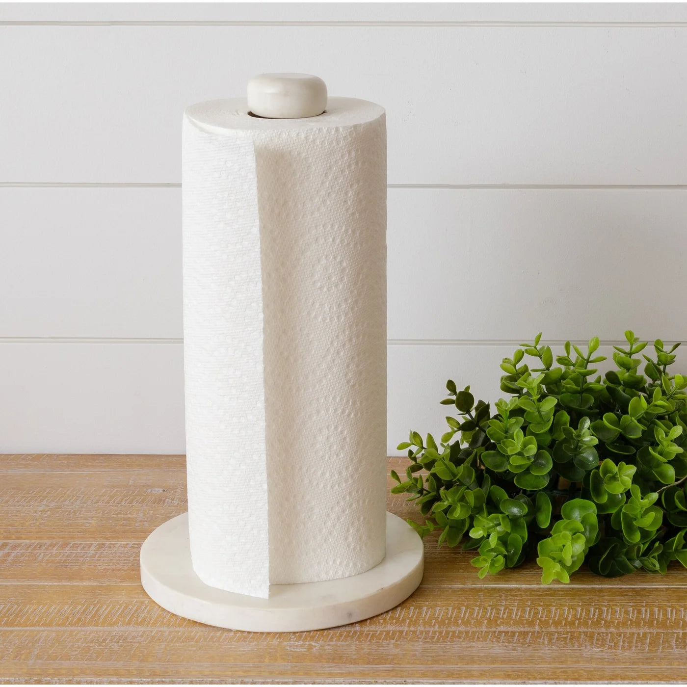 Preston Marble & Wood Paper Towel Holder