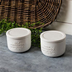 White Cottage Ceramic Salt & Pepper Cellar Audrey's