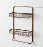 Copper Wall Basket With Towel Bar Audrey's