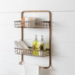 Copper Wall Basket With Towel Bar Audrey's