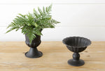 Mini Black Fluted Urns