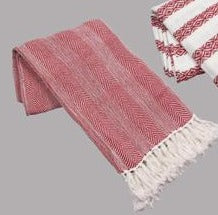 Hand Woven Christmas Throw With Tassels Young's Inc