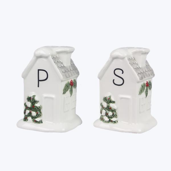 Christmas House Salt & Pepper Shaker Young's Inc