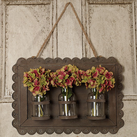 Metal Framed Wall Vase The Country House