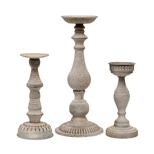 Metal Granite Finish Candle Holder MeraVic